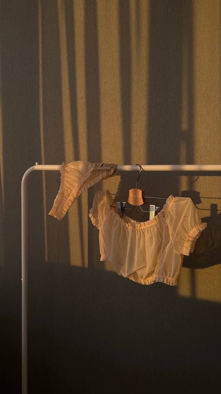 Готовый нежный топ и трусики «Муза»